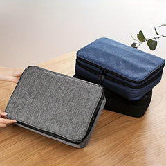 Double Layer Storage Bag With Password Lock Card Money Document Holder Safe Box