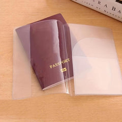 Clear PVC Passport Protector Waterproof Travel ID Card Holder