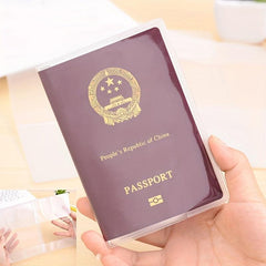 Clear PVC Passport Protector Waterproof Travel ID Card Holder