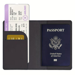 Letter Print Passport Holder And Luggage Tag Set, Travel Accessories