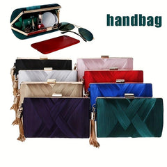 Satin Tassel Evening Bag Chain Handbag