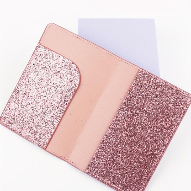 Glitter Travel Passport Clip Holder