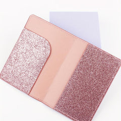 Glitter Travel Passport Clip Holder
