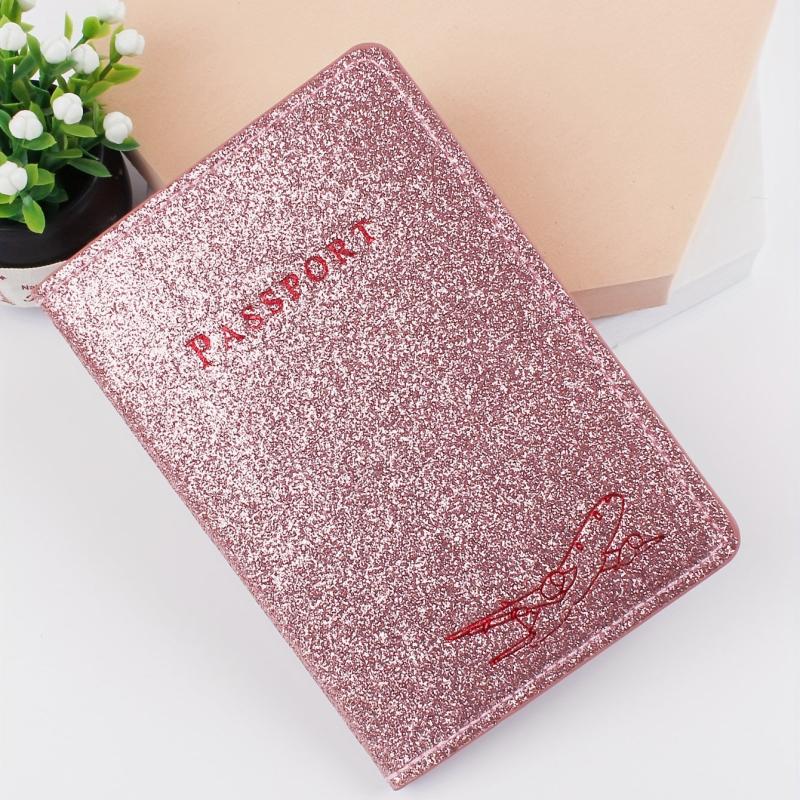 Glitter Travel Passport Clip Holder
