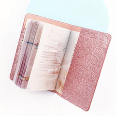 Glitter Travel Passport Clip Holder