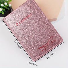 Glitter Travel Passport Clip Holder