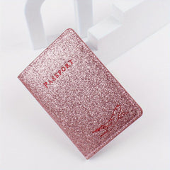 Glitter Travel Passport Clip Holder