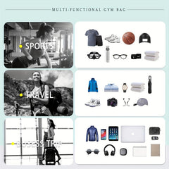 Large Capacity Duffle Bag with Shoe Warehouse, Wet Dry Separation
