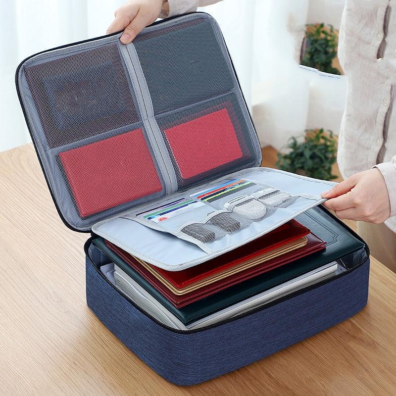 2-Layer Document Storage Bag Passport Card Organizer