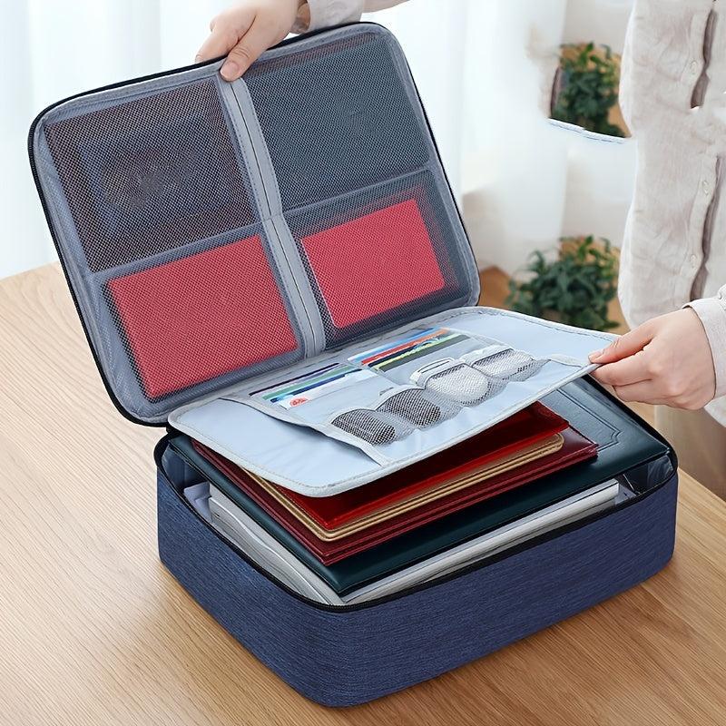 2-Layer Document Storage Bag Passport Card Organizer