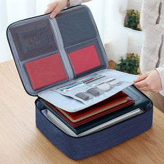 2-Layer Document Storage Bag Passport Card Organizer