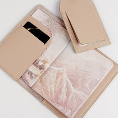 Map Pattern Passport Holder & Luggage Tag Set