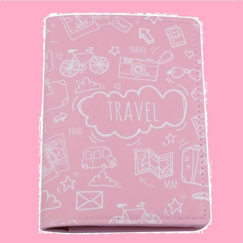 PU Leather Digital Printing Passport Bag