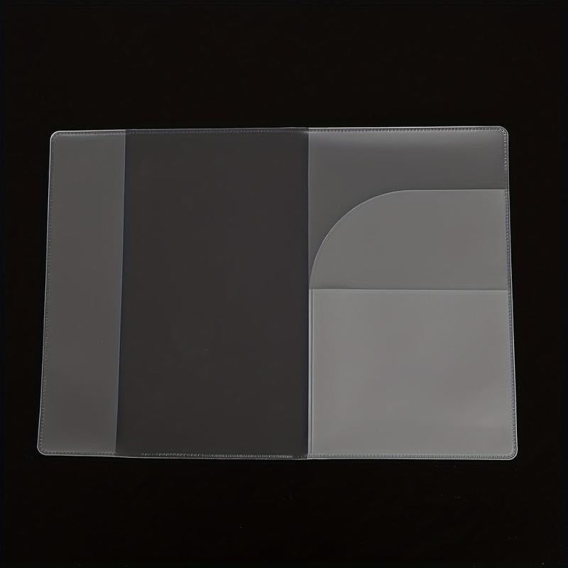 3pcs Thick Transparent Frosted Passport Holder Waterproof Dustproof