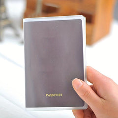 3pcs Thick Transparent Frosted Passport Holder Waterproof Dustproof