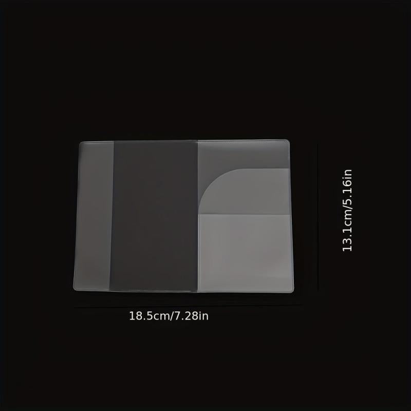 3pcs Thick Transparent Frosted Passport Holder Waterproof Dustproof