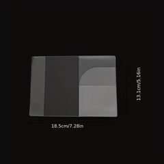3pcs Thick Transparent Frosted Passport Holder Waterproof Dustproof