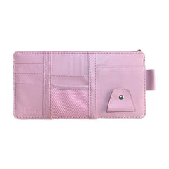Car Sun Visor Organizer Sunglasses Holder PU Leather