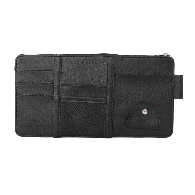 Car Sun Visor Organizer Sunglasses Holder PU Leather