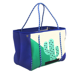 Cactus Print Large Capacity Tote Bag - Beach Vacation Style