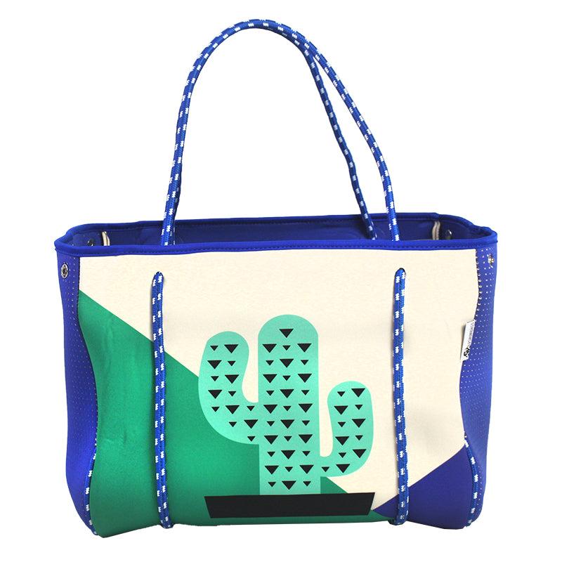 Cactus Print Large Capacity Tote Bag - Beach Vacation Style