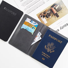 PU Leather Passport Cover & Luggage Tag Set
