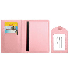 PU Leather Passport Cover & Luggage Tag Set