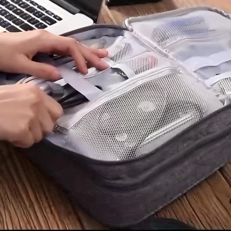 Portable Data Cable Organizer Travel Charging Headset Storage Bag