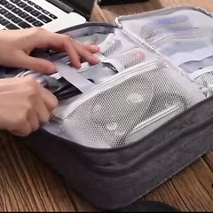 Portable Data Cable Organizer Travel Charging Headset Storage Bag