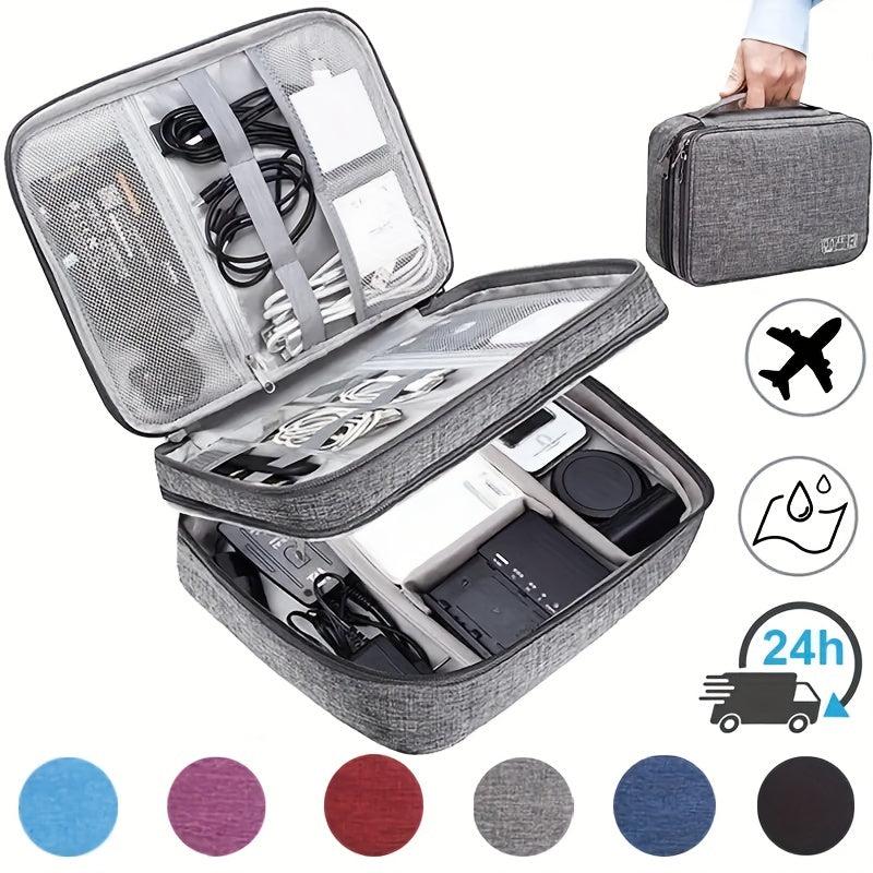 Portable Data Cable Organizer Travel Charging Headset Storage Bag