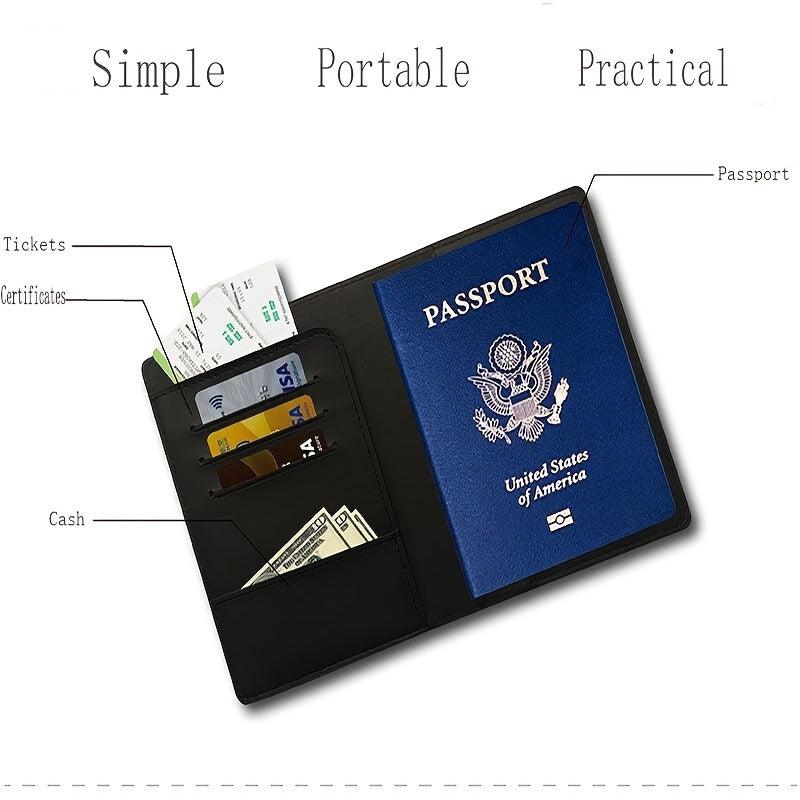 Portable PU Leather Passport Bag with Card Function