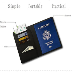Portable PU Leather Passport Bag with Card Function