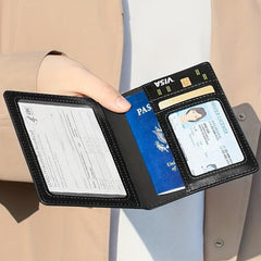 Passport Holder PU Leather Card Ticket Cover
