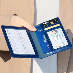Passport Holder PU Leather Card Ticket Cover