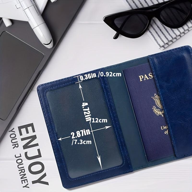 Passport Holder PU Leather Card Ticket Cover
