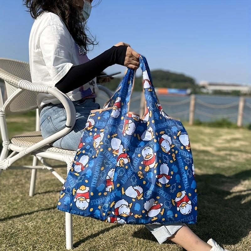 Foldable Large Capacity Shoulder Bag Eco Friendly Grocery Shopping & Travel Bag