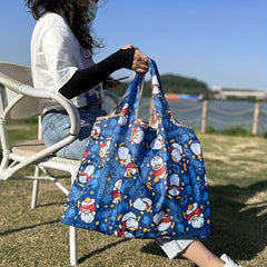 Foldable Large Capacity Shoulder Bag Eco Friendly Grocery Shopping & Travel Bag