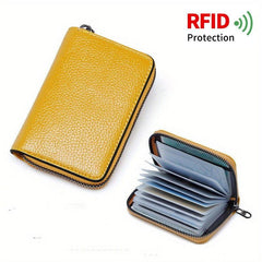 Anti theft Brush Ultra thin Wallet Zipper Coin Purse