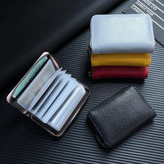 Anti theft Brush Ultra thin Wallet Zipper Coin Purse
