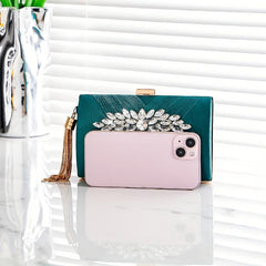 Elegent Rhinestone Tassel Chain Handbag
