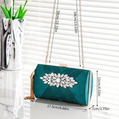 Elegent Rhinestone Tassel Chain Handbag