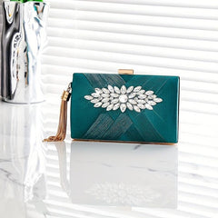 Elegent Rhinestone Tassel Chain Handbag
