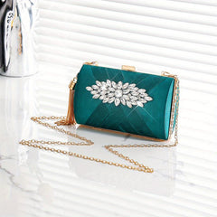 Elegent Rhinestone Tassel Chain Handbag