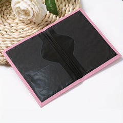Letter Embroidered Passport Holders Initial Letter PU Leather Passport Holder