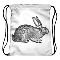Bunny Pattern Drawstring Bag Easter Sports Bag