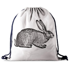 Bunny Pattern Drawstring Bag Easter Sports Bag