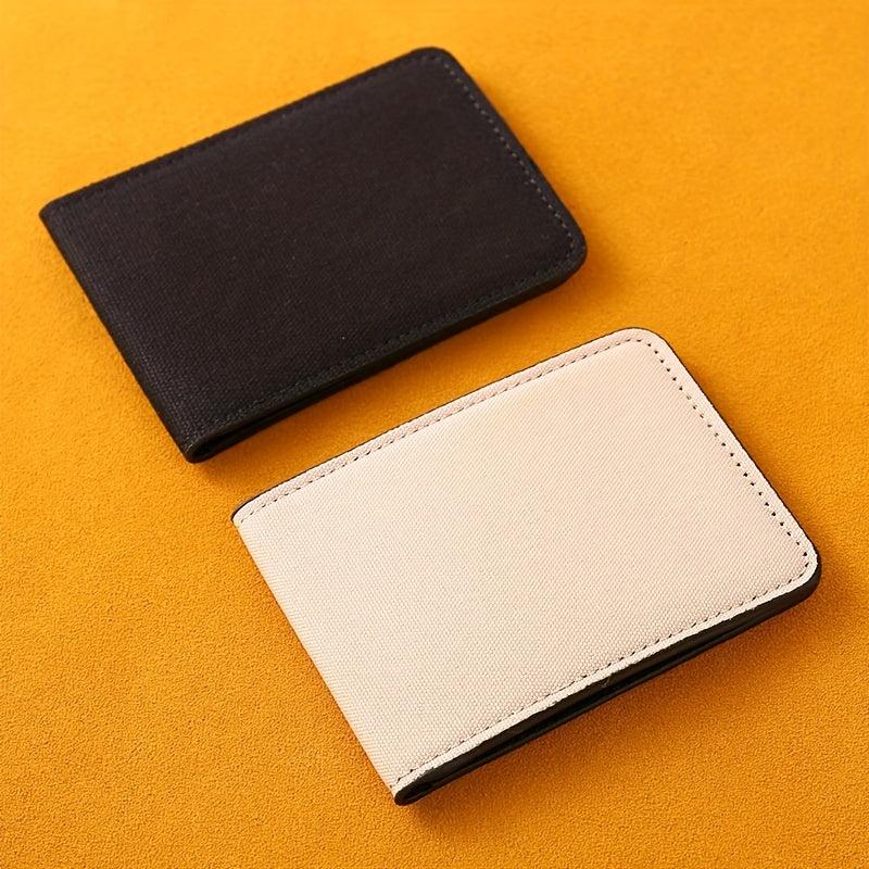 Canvas Driving Licence Bag Men Thin Wallet Mini Cut Out High end Card Holder
