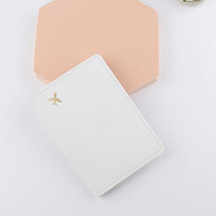 Leather Bag Travel Passport Protection Cover Passport Clip