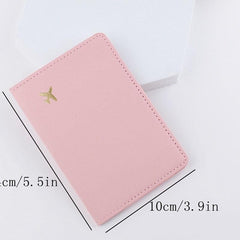 Leather Bag Travel Passport Protection Cover Passport Clip