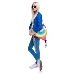 Pattern Storage Backpack Drawstring Lightweight Sports Bag